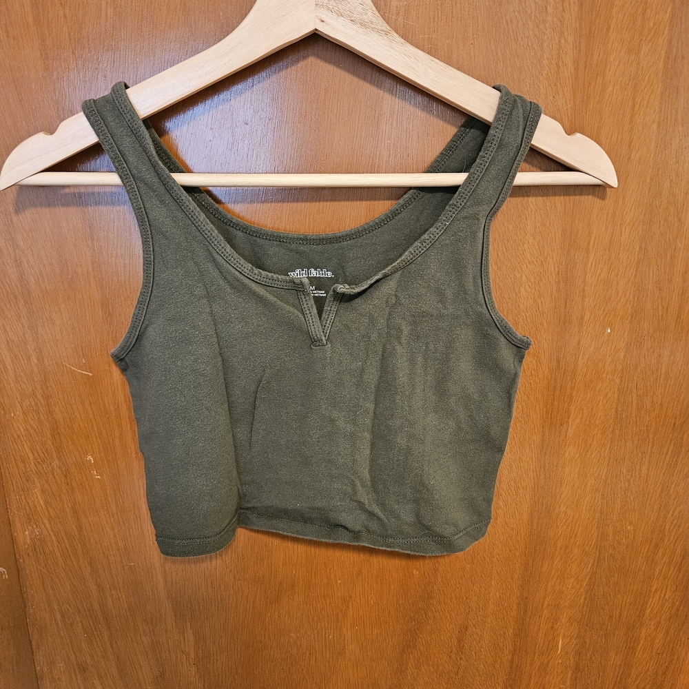 Wild Fable Olive Green Women's Crop Top